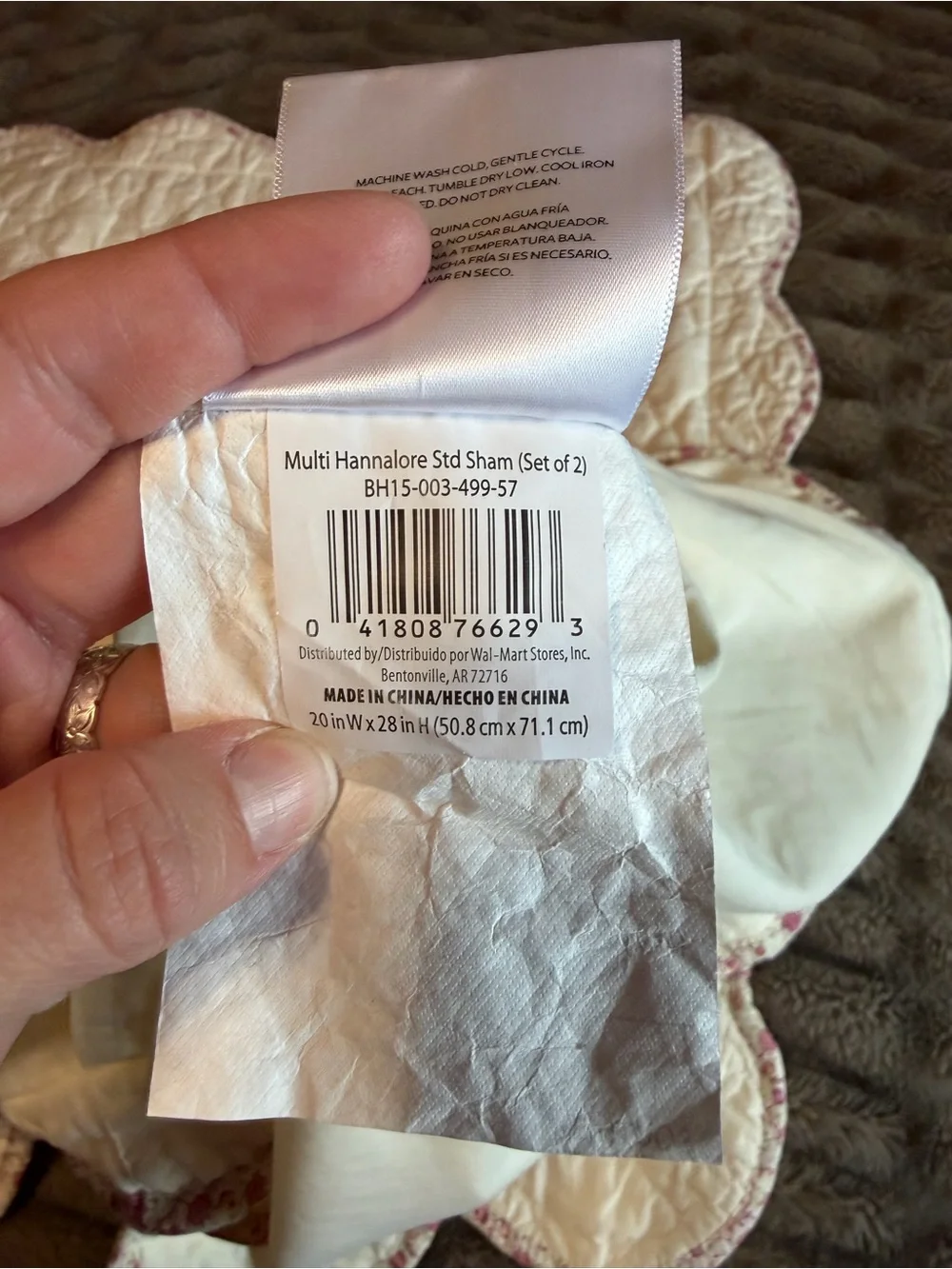 Better Homes & Gardens Embroidered Floral Pillow Shams Set of 2 Cottagecore